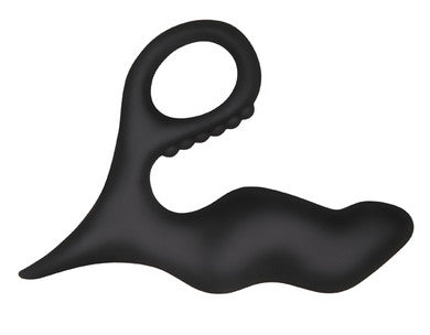 Adam And Eve Silicone Prostate Massager - Black