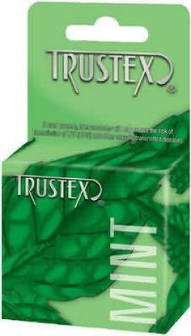 Trustex Mint Condom Lubricated Condoms - 3 Pack