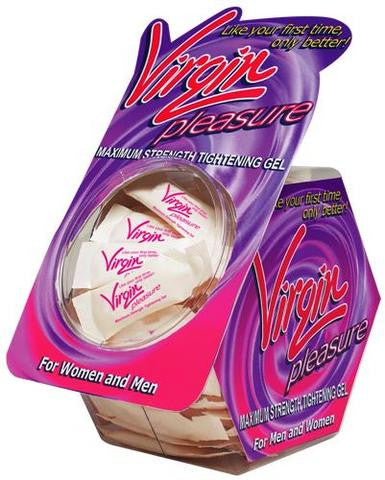 Virgin Pleasure Tightening Gel - 50 Pillow Packs With Display Jar