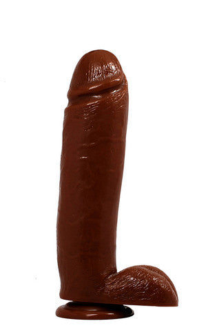 Hard Steel 10.5-Inch Cock - Brown